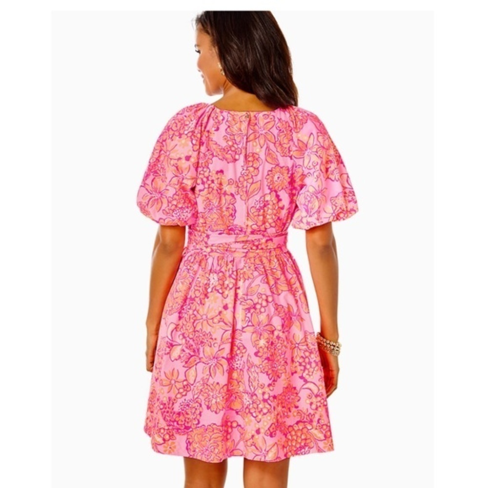 NWT lilly pulitzer knoxlie elbow sleeve mandevilla baby days bloom dress size 6 - Picture 3 of 10
